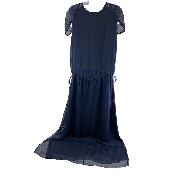Sundance Silk Slip Dress Cap Sleeves Drawstring Midi Lined Sheer Womens Medium - Picture 10 of 16